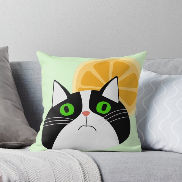 Item preview, Boho cat with citrus orange lemon designed and sold by bohoanimals.