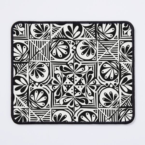 Item preview, Black and white floral pattern designed and sold by theJollyArtist.