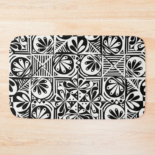 Item preview, Black and white floral pattern designed and sold by theJollyArtist.