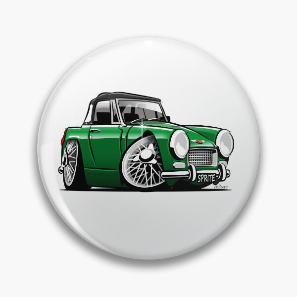 Item preview, Austin Healey Sprite mark 4 caricature green designed and sold by car2oonz.