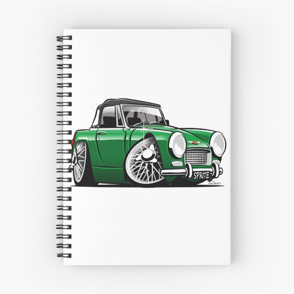 Item preview, Austin Healey Sprite Mark 4 caricatura verde designed and sold by car2oonz.
