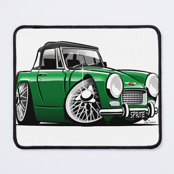 Item preview, Austin Healey Sprite mark 4 caricature green designed and sold by car2oonz.
