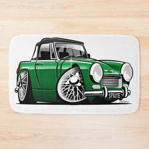 Item preview, Austin Healey Sprite mark 4 caricature green designed and sold by car2oonz.