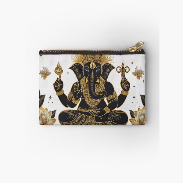 Item preview, Ganesha Hindu Deity Black & Gold Artwork  designed and sold by AdamesArtStudio.
