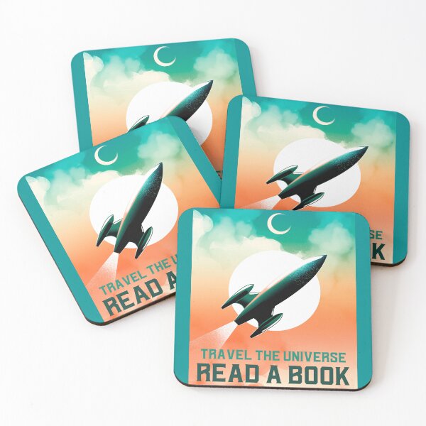 Item preview, Travel the Universe: Read a Book rocket ship designed and sold by Grateful-Fool.