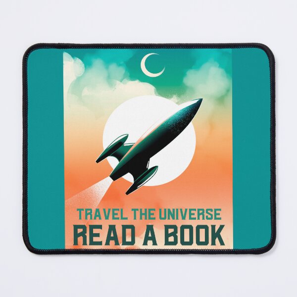 Item preview, Travel the Universe: Read a Book rocket ship designed and sold by Grateful-Fool.
