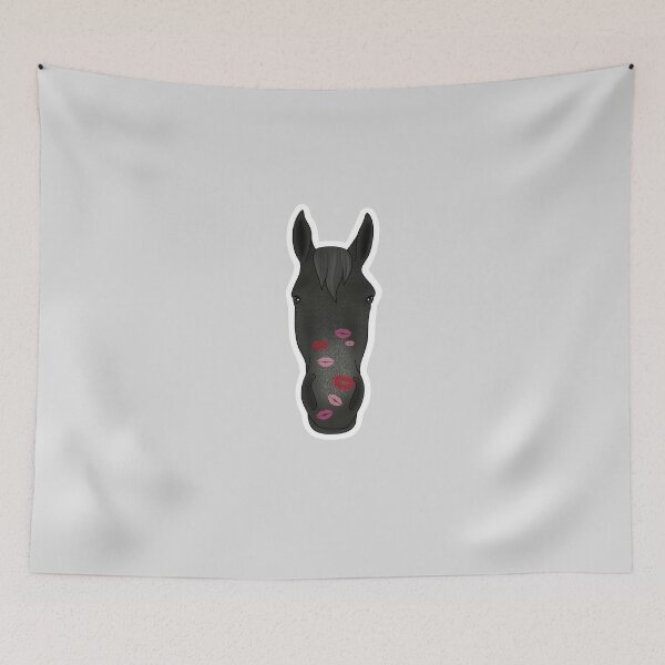 Item preview, Valentines Dark gray horse designed and sold by Bridgethendy.