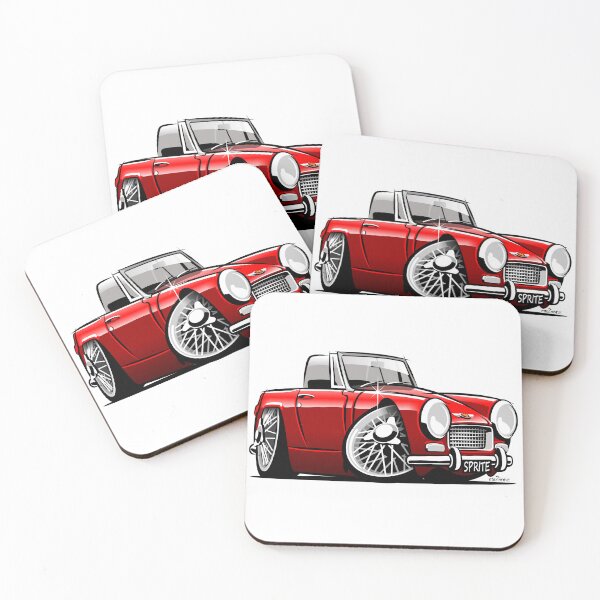 Item preview, Austin Healey Sprite mark 3 caricature red designed and sold by car2oonz.