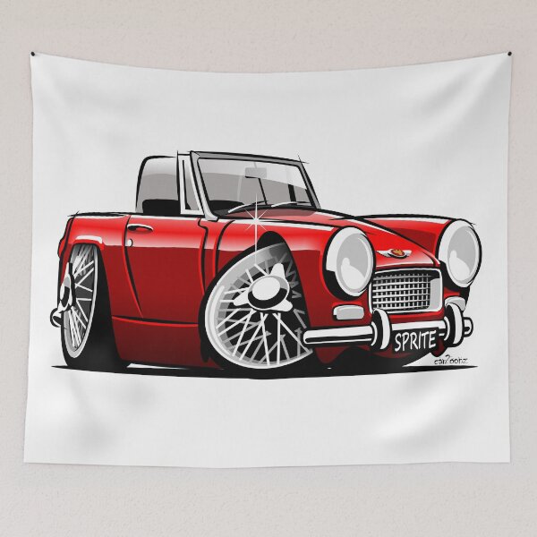 Item preview, Austin Healey Sprite mark 3 caricature red designed and sold by car2oonz.