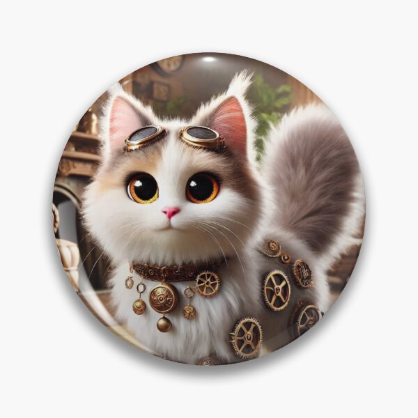 Item preview, Steampunk Turkish Angora Cat designed and sold by Sillytoe.
