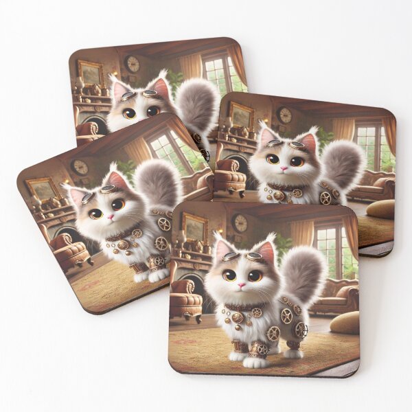 Item preview, Steampunk Turkish Angora Cat designed and sold by Sillytoe.