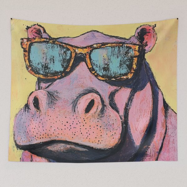 Item preview, Hippy Hippo Hipsterly Hippin' designed and sold by XYZish.