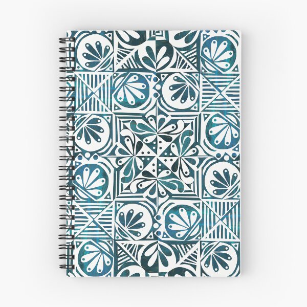 Item preview, Petrol floral tile pattern designed and sold by theJollyArtist.