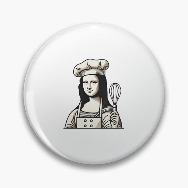 Item preview, Mona Lisa Minimalist Chef - Modern Vector Illustration designed and sold by ariine.