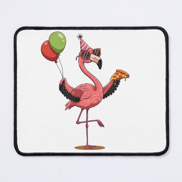 Item preview, Party Flamingo with Pizza and Fun designed and sold by RUMOOROZ.