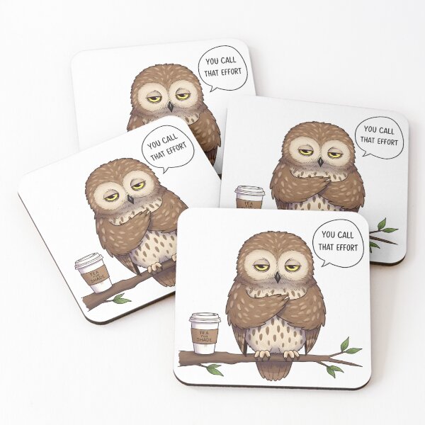 Item preview, Judgmental Owl with Tea for Shade designed and sold by RUMOOROZ.