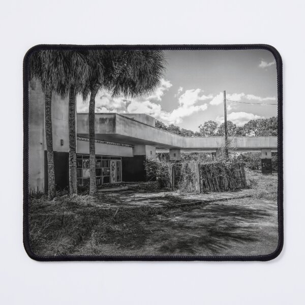 Item preview, Abandoned Gas Station, Kissimmee, Florida 2 BW designed and sold by jrtwynam.