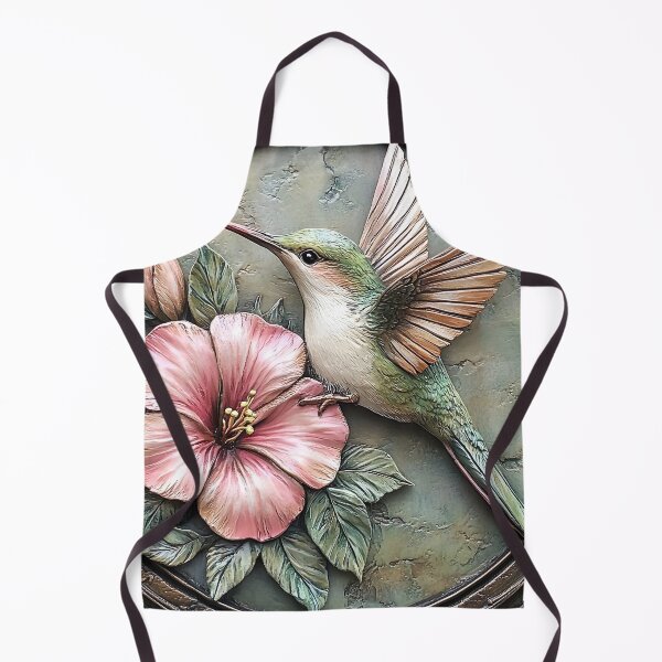 Item preview, Hummingbird on a pink flower designed and sold by ChillaStudio.