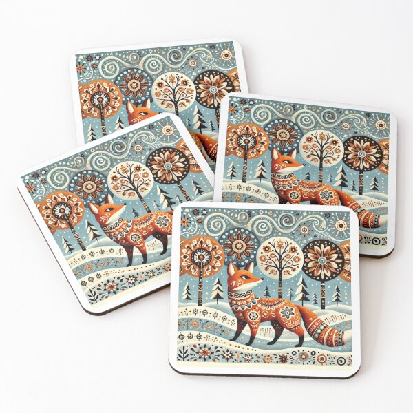 Item preview, Mrs. Fox in Winter Forest designed and sold by PrimoseDays.