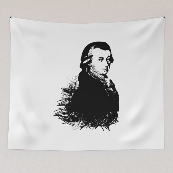 Item preview, Wolfgang Amadeus Mozart Pencil Sketch designed and sold by umayana.art.