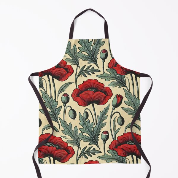 Item preview, Vintage-Inspired Poppies Pattern - Mid-Century Seamless Design designed and sold by KittyKatto.