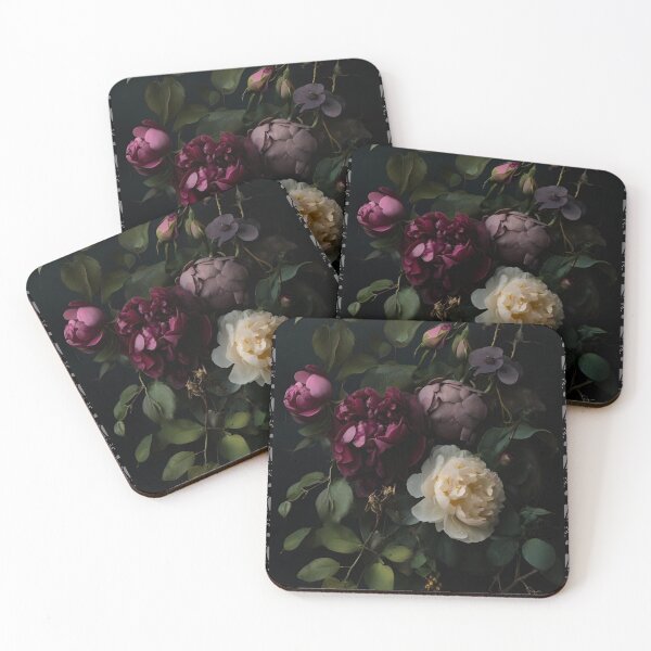 Item preview, Dark Academia Gothic Floral Art – Vintage Peony & Rose designed and sold by dreamparlor.