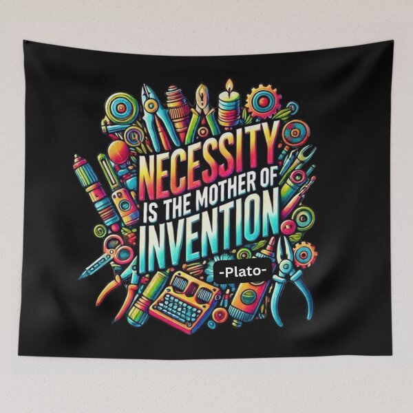 Item preview, Necessity is the Mother of Invention - Plato designed and sold by Myra365Art.