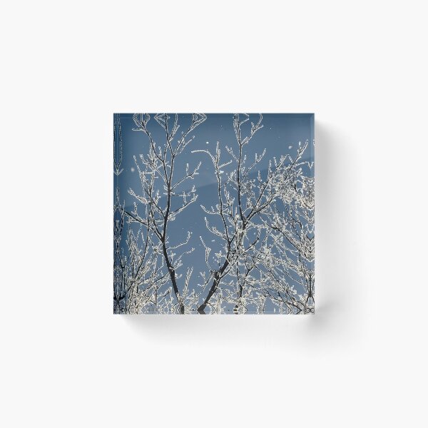 Item preview, Magical Frosted Tree Branches Against Deep Blue Sky designed and sold by Rebecca Jane.