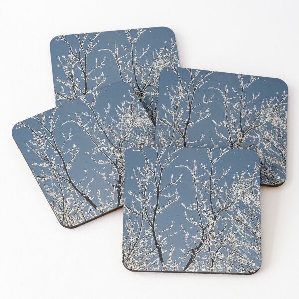 Item preview, Magical Frosted Tree Branches Against Deep Blue Sky designed and sold by Rebecca Jane.