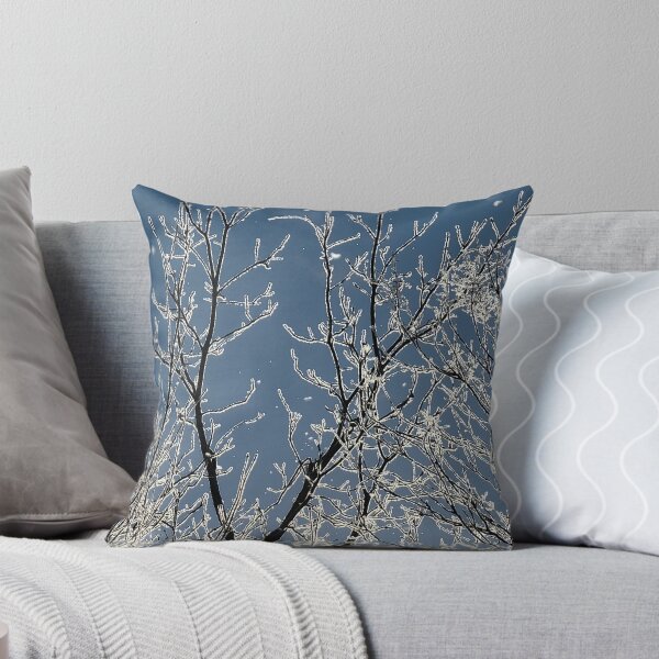 Item preview, Magical Frosted Tree Branches Against Deep Blue Sky designed and sold by Rebecca Jane.
