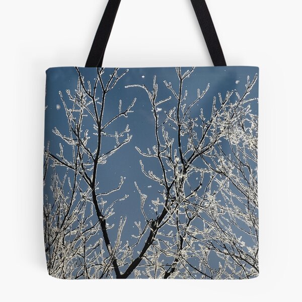 Item preview, Magical Frosted Tree Branches Against Deep Blue Sky designed and sold by Rebecca Jane.