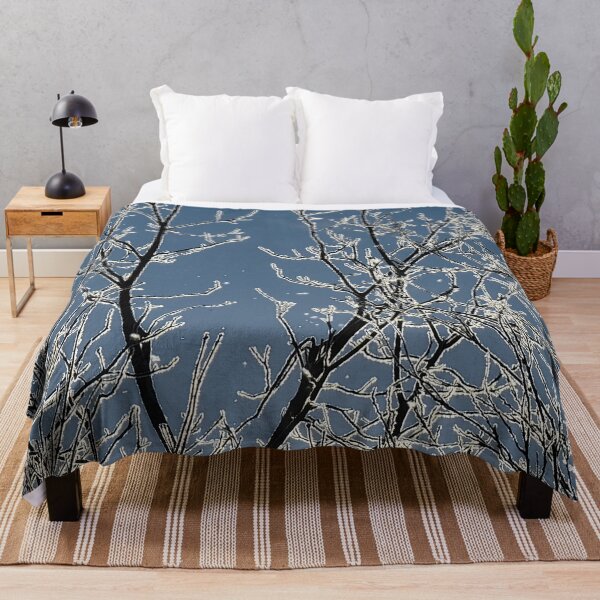 Item preview, Magical Frosted Tree Branches Against Deep Blue Sky designed and sold by Rebecca Jane.