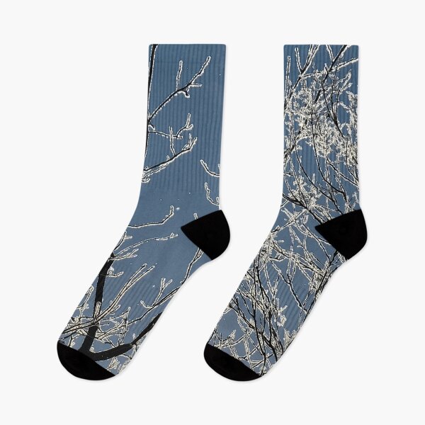 Item preview, Magical Frosted Tree Branches Against Deep Blue Sky designed and sold by Rebecca Jane.