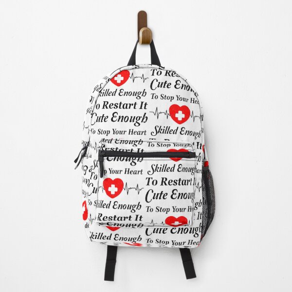 Item preview, cute enough to stop your heart skilled enough to restart it, for nurse, Funny EMS, Medical Humor, Gift for nurse, Gift for Paramedic, cute Nurse black designed and sold by ramwebroom.