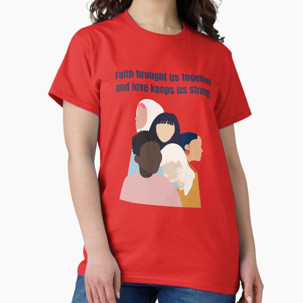 Vista previa del artículo con la obra «"La fe nos unió y el amor nos mantiene fuertes".», diseñado y vendido por Hymankia.
