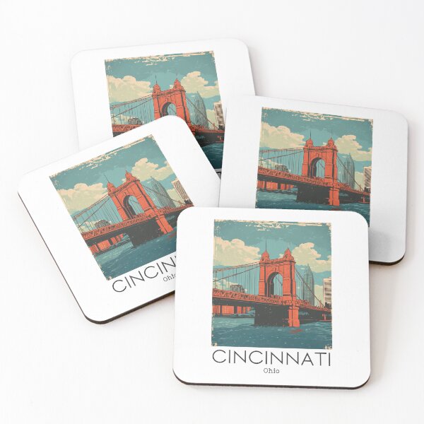 Item preview, A Vintage Travel Poster of Cincinnati - Ohio - The Queen City - United States designed and sold by GoodOldVintage.