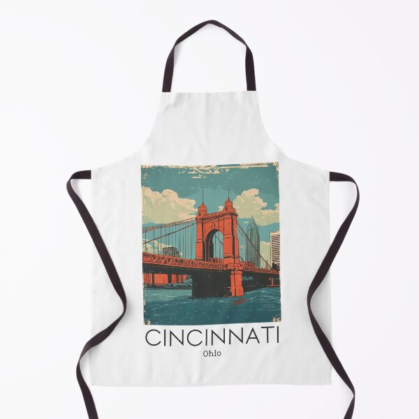 Item preview, A Vintage Travel Poster of Cincinnati - Ohio - The Queen City - United States designed and sold by GoodOldVintage.