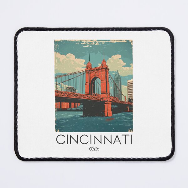 Item preview, A Vintage Travel Poster of Cincinnati - Ohio - The Queen City - United States designed and sold by GoodOldVintage.