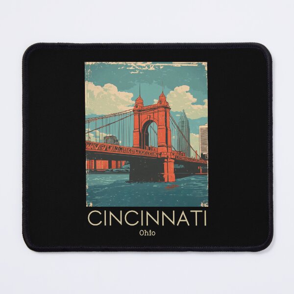 Item preview, A Vintage Travel Poster of Cincinnati - Ohio - The Queen City - United States designed and sold by GoodOldVintage.