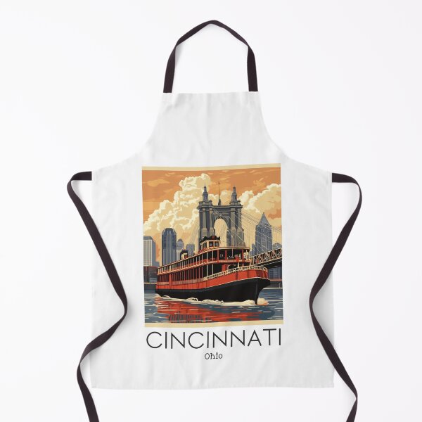 Item preview, A Vintage Travel Poster of Cincinnati - Ohio - The Queen City - United States designed and sold by GoodOldVintage.