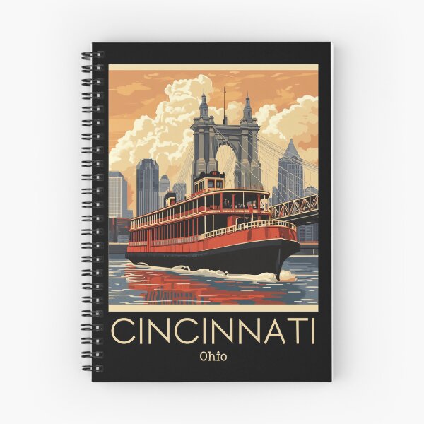 Item preview, A Vintage Travel Poster of Cincinnati - Ohio - The Queen City - United States designed and sold by GoodOldVintage.