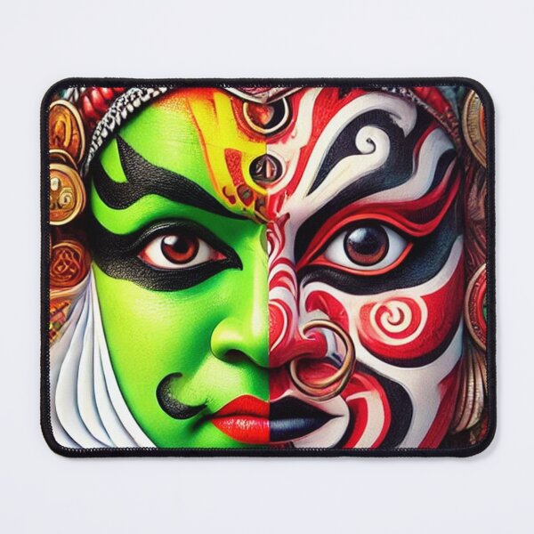 Item preview, Fusion of Kathakali and Theyyam Faces designed and sold by inoventre.
