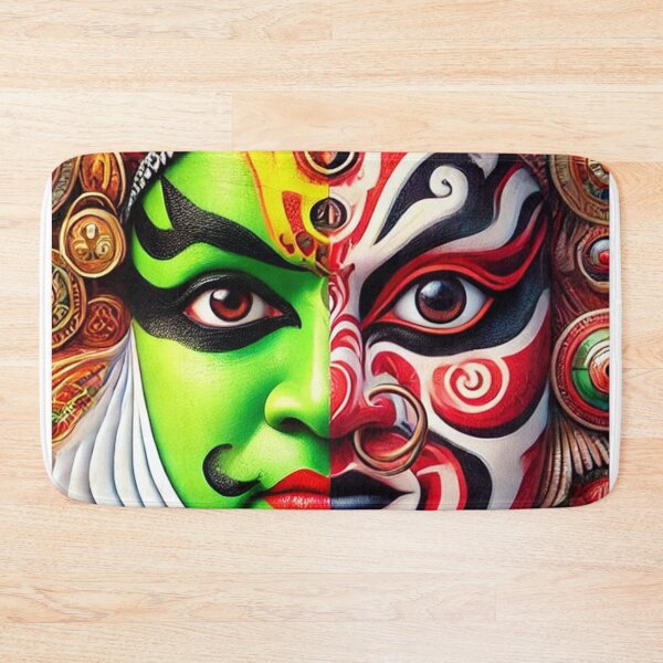Item preview, Fusion of Kathakali and Theyyam Faces designed and sold by inoventre.