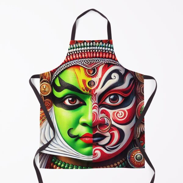 Item preview, Fusion of Kathakali and Theyyam Faces designed and sold by inoventre.