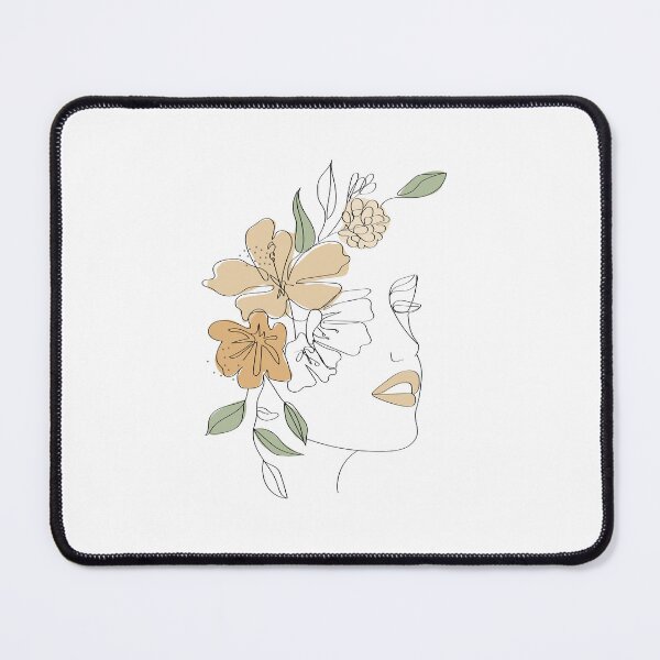 Item preview, Boho Style one line art women with floral pattern designed and sold by baybutterfly.