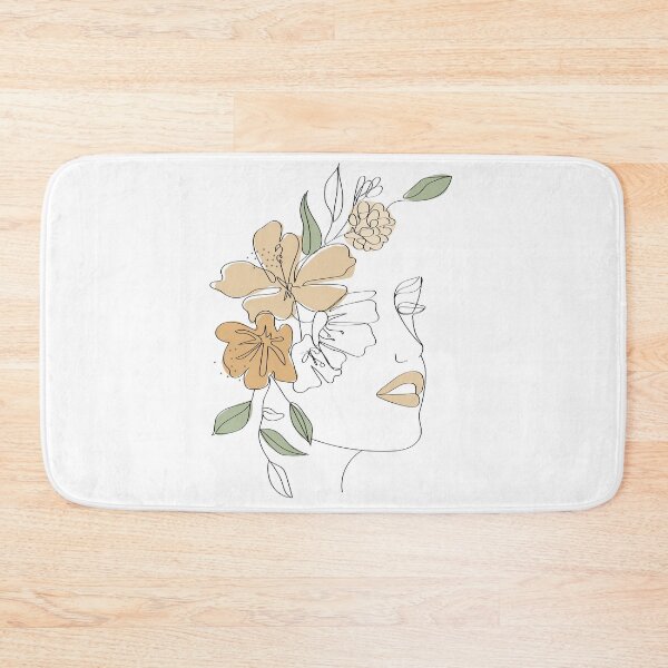 Item preview, Boho Style one line art women with floral pattern designed and sold by baybutterfly.