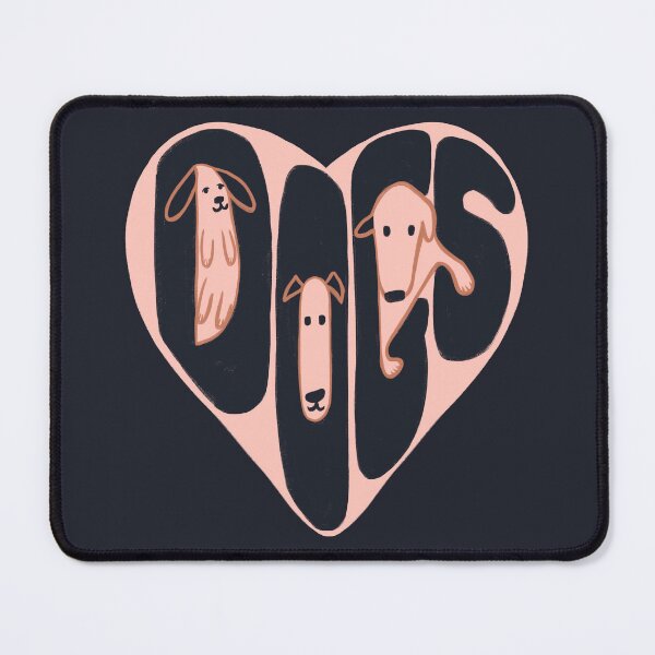 Item preview, Love dogs heart drawing peachy designed and sold by SaryandSaff.