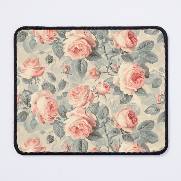Item preview, Soft Pastel Roses Pink Sage Pattern designed and sold by sheprint.