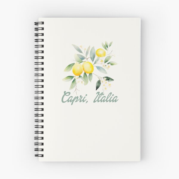 Item preview, Capri Italia and Watercolor lemons lemon tree flowers and leaves  designed and sold by EmeraldeaArt.