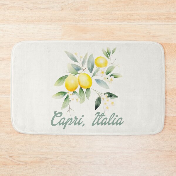 Item preview, Capri Italia and Watercolor lemons lemon tree flowers and leaves  designed and sold by EmeraldeaArt.